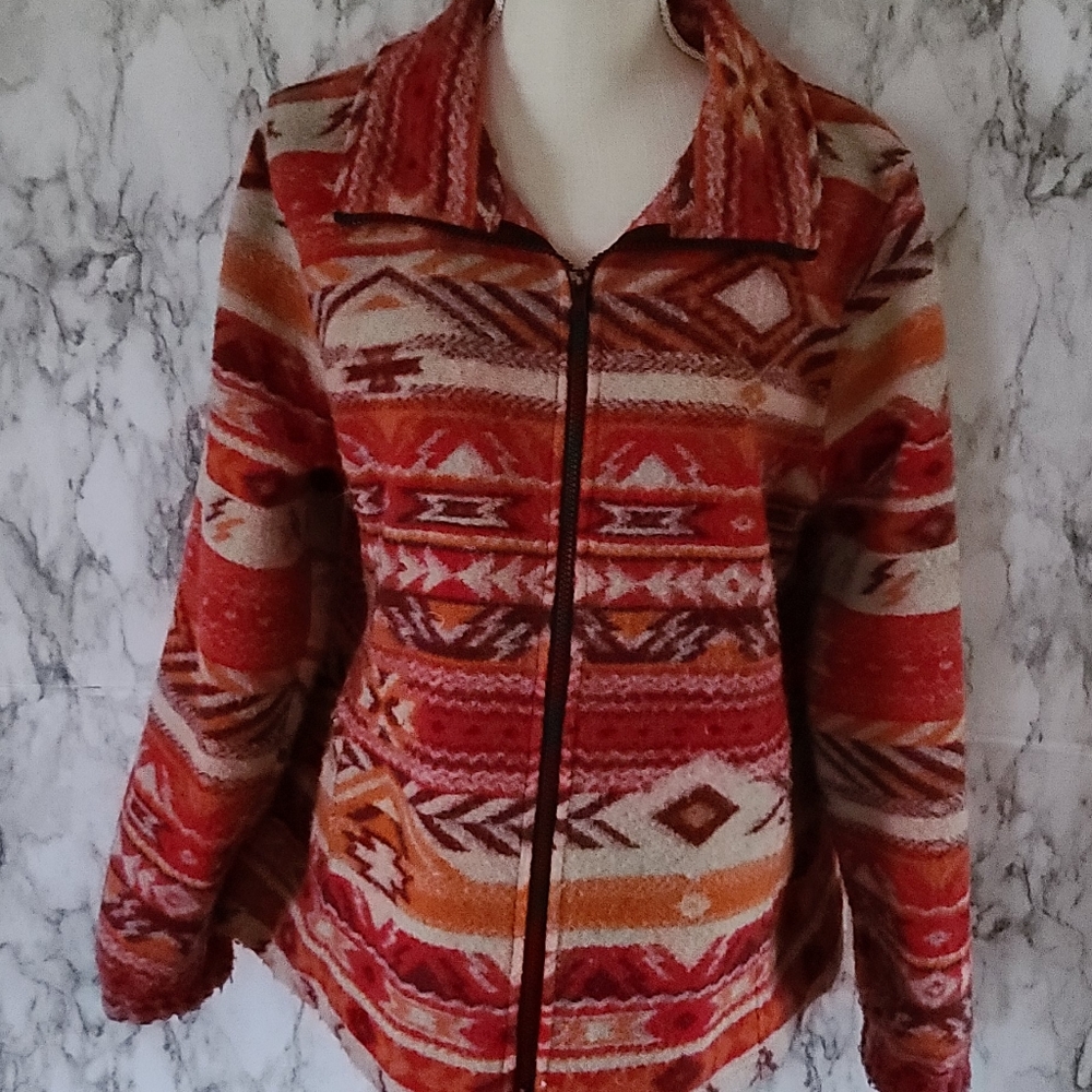Rustic Mountains Aztec Jacket Size Large - image 1